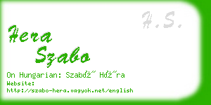 hera szabo business card